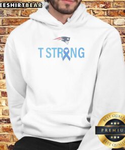 Official New England Patriots T-Strong Hoodie in navy blue, featuring team logo and stylish design for fans.