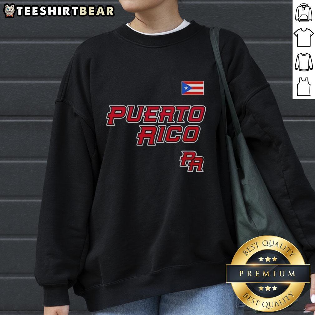 Official Puerto Rico World Baseball 2026 sweatshirt featuring vibrant team colors and logo, perfect for fans and collectors.