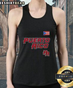 Official Puerto Rico World Baseball 2026 tank top featuring vibrant colors and a bold team logo.
