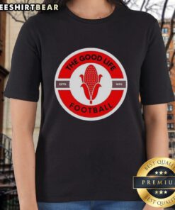 Ladies Tee featuring the official Nebraska Cornhuskers logo from The Good Life Football collection.