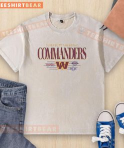 Alt Text: Vintage Washington Commanders NFL Super Bowl Champions XVII XXII XXVI logo washed t-shirt in a casual style.