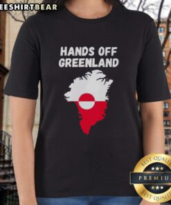 Original Hands Off Greenland Ladies Tee featuring a stylish design and comfortable fit for eco-conscious fashion lovers.