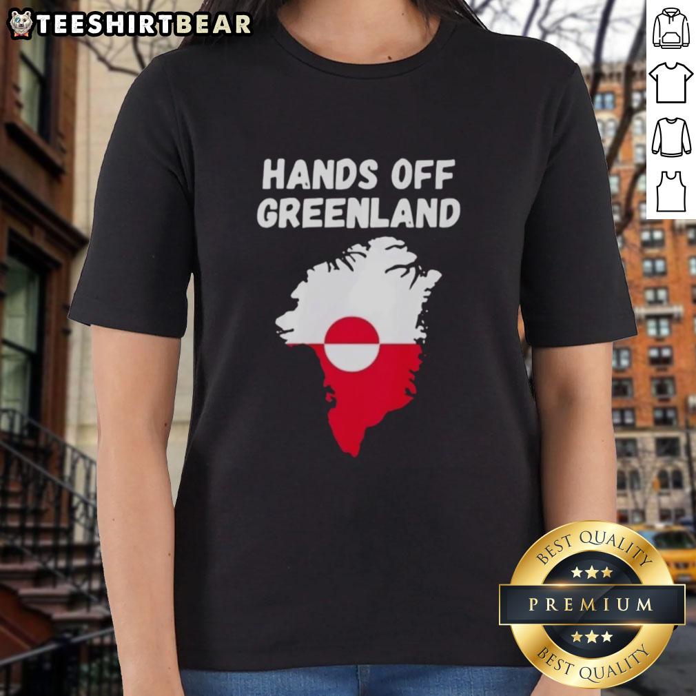 Original Hands Off Greenland Ladies Tee featuring a stylish design and comfortable fit for eco-conscious fashion lovers.