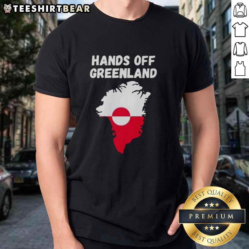 Original Hands Off Greenland T-Shirt featuring a bold graphic design and eco-friendly fabric, perfect for environmental advocates.