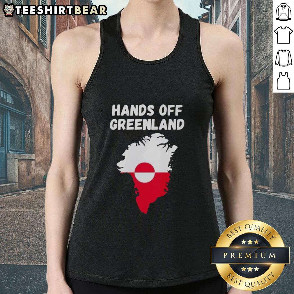 Original Hands Off Greenland tank top featuring a bold design, perfect for eco-conscious fashion enthusiasts.