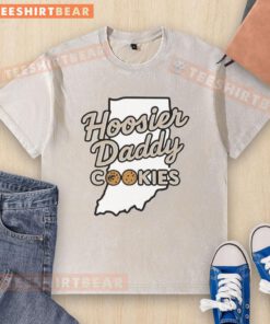 Original Hoosier Daddy Cookies state washed t-shirt in vibrant colors, perfect for casual wear and cookie enthusiasts.