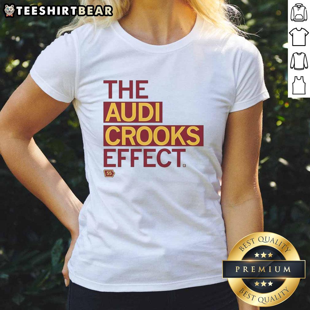 Original Iowa State Cyclones NBA Audi Crooks Effect 55 Big 12 Conference ladies tee featuring vibrant team colors.