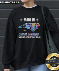 Original Made in North Carolina sweatshirt featuring a vintage mashup logo for local teams, perfect for sports fans.