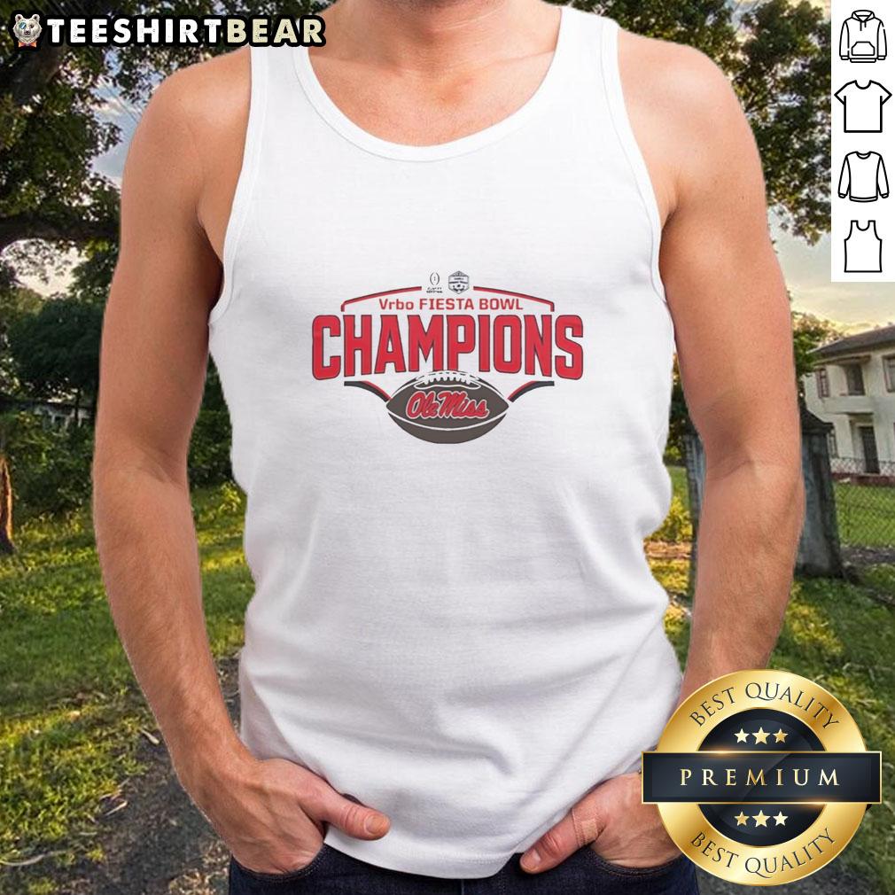 Original Ole Miss Rebels Champions VRBO Fiesta Bowl CFP 2026 tank top showcasing team pride and festive design.
