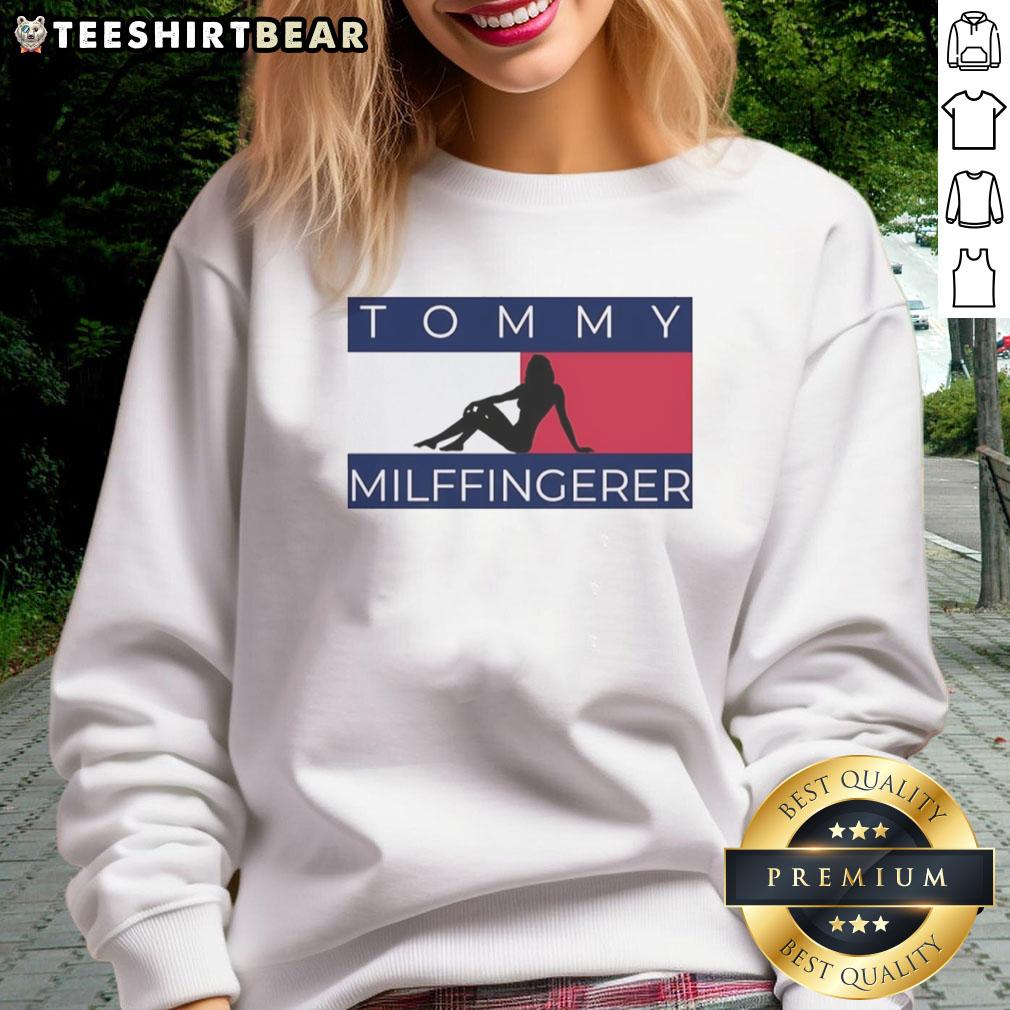 Original Shadow Girl Tommy Milffingerer logo sweatshirt featuring unique graphic design and comfortable fit.