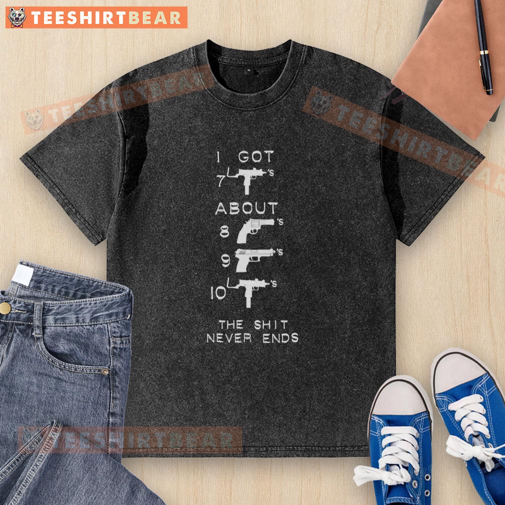 Original Notorious B.I.G. Tons of Gunz washed t-shirt featuring iconic hip-hop artwork and vibrant colors.