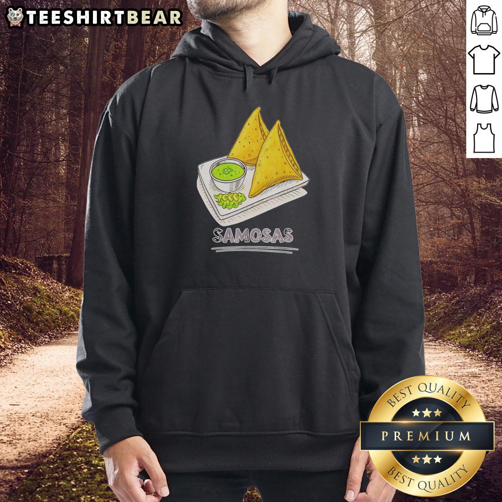 Original Samosa Lover hoodie featuring a trendy design for Indian snack enthusiasts and foodie fashion lovers.