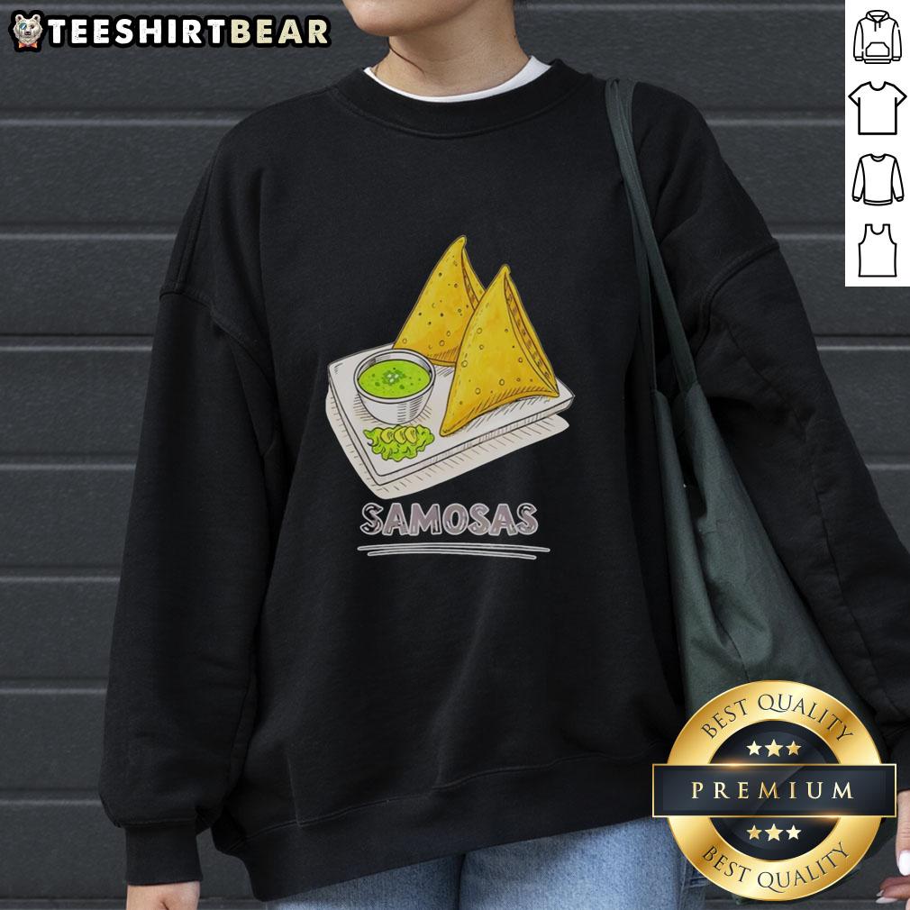 Cozy sweatshirt featuring 'Original Samosa Lover' design, perfect for Indian snack foodies who adore samosas.