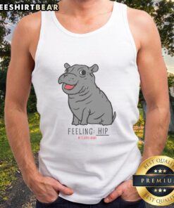 Premium The Fiona the Hippo Feeling Hip Tank Top in vibrant colors, perfect for casual wear and animal lovers.