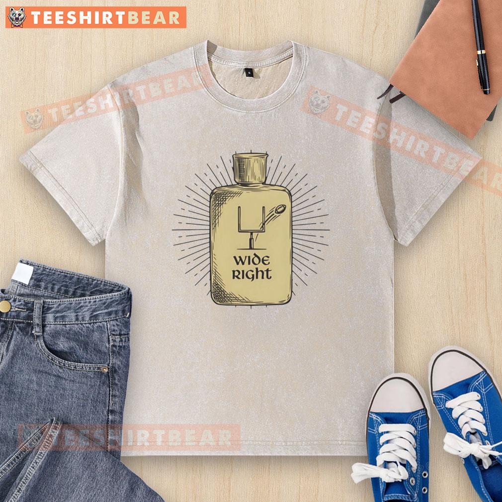 Alt Text: Premium wide right holy water washed t-shirt featuring a stylish design and soft, breathable fabric for comfort.