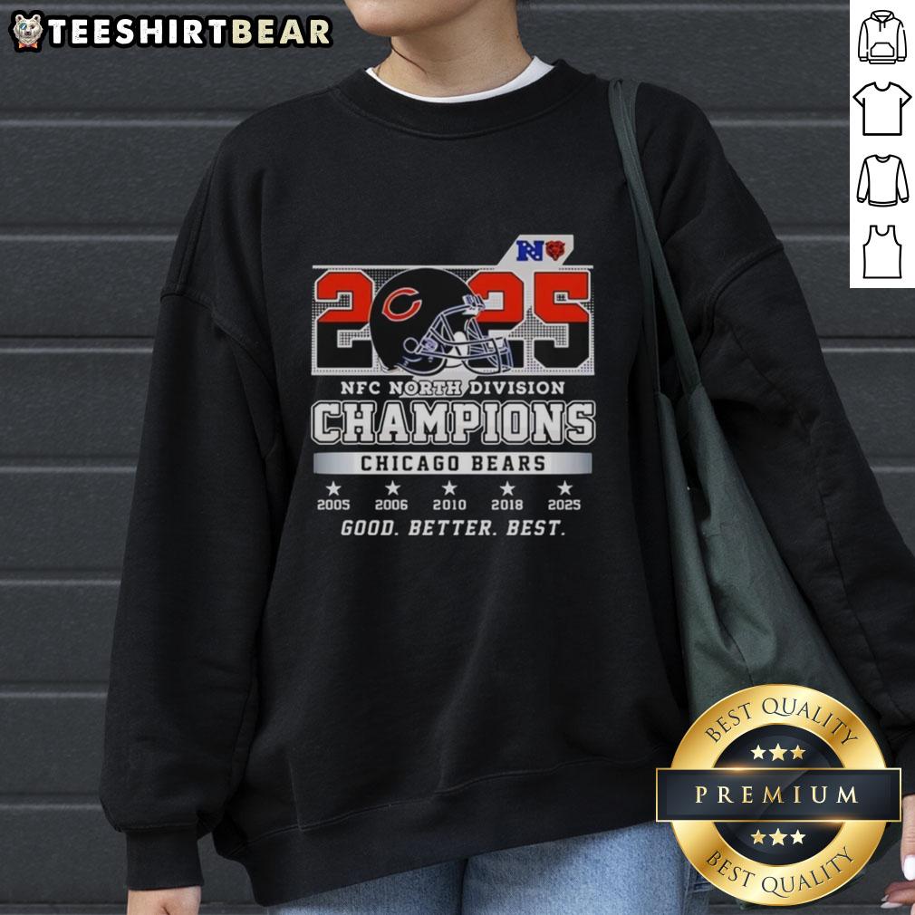 Pretty Chicago Bears NFC North Division Champions 2025 sweatshirt showcasing team pride and style.