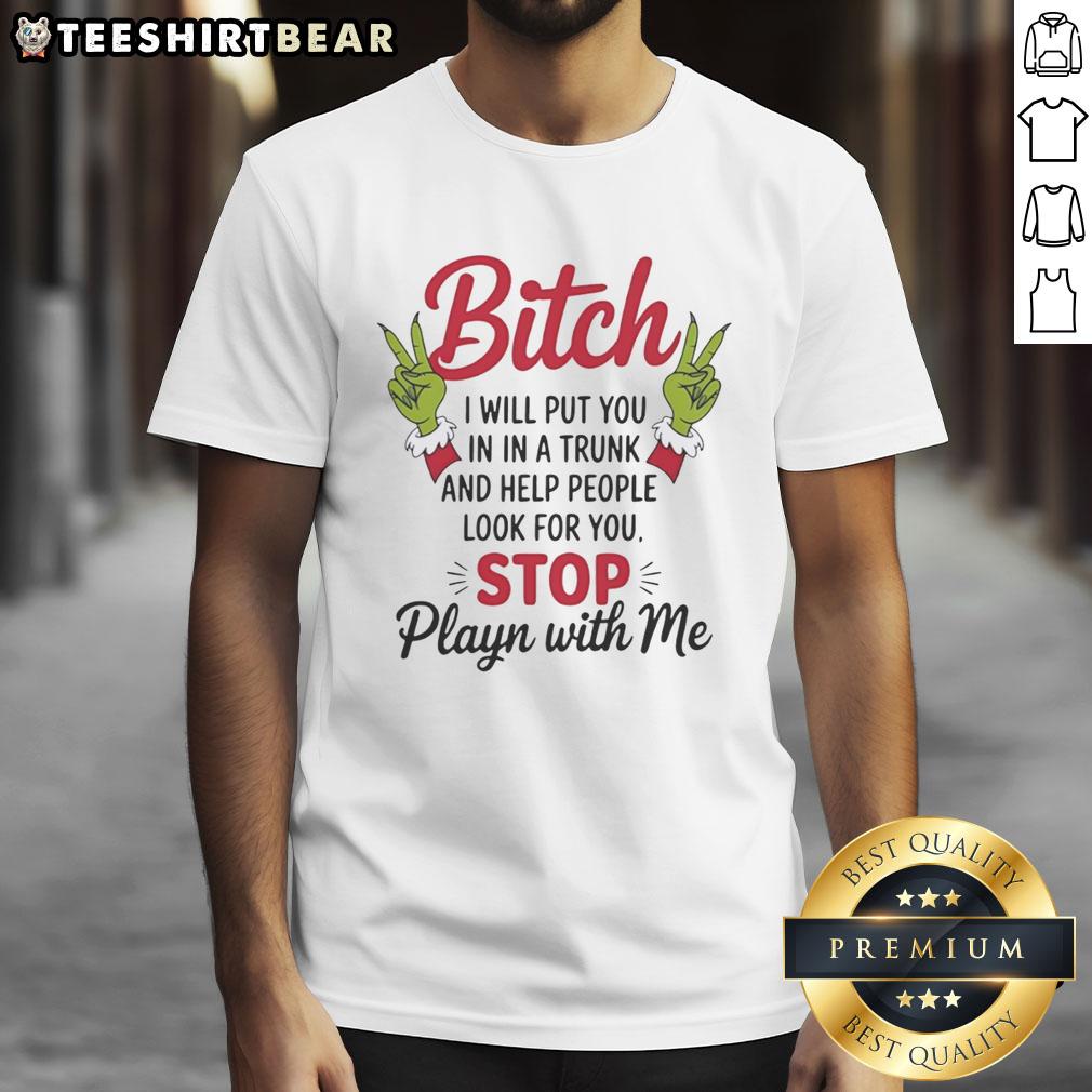 Pretty Grich Hands T-Shirt featuring bold text, perfect for making a statement and showcasing your unique style.