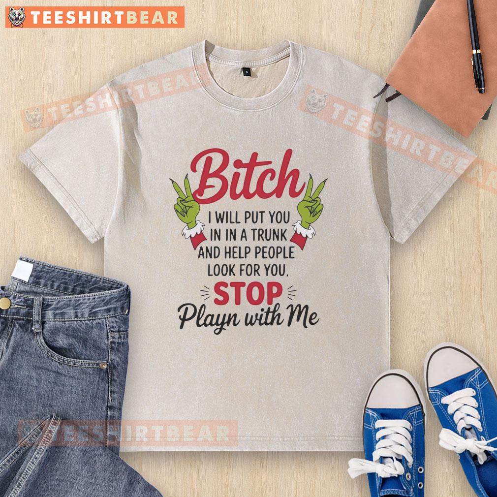 Washed t-shirt featuring 'Put You In A Trunk' graphic design, perfect for edgy fashion lovers.