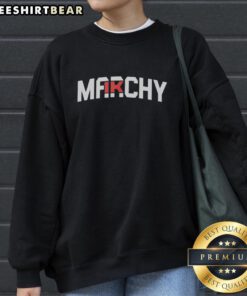 Pretty Panthers Brad Marchand Marchy 1k Points Graphic Sweatshirt featuring vibrant design celebrating 1000 career points.
