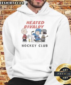 Alt Text: Pretty Peanuts Characters Hockey Club Hoodie featuring heated rivalry design, perfect for fans of classic cartoons.