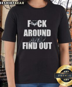 Alt Text: Pretty Seattle Seahawks Fck Around And Find Out ladies tee featuring vibrant team colors and stylish design.