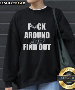 Pretty Seattle Seahawks 'Fck Around And Find Out' sweatshirt featuring team colors and bold graphic design.