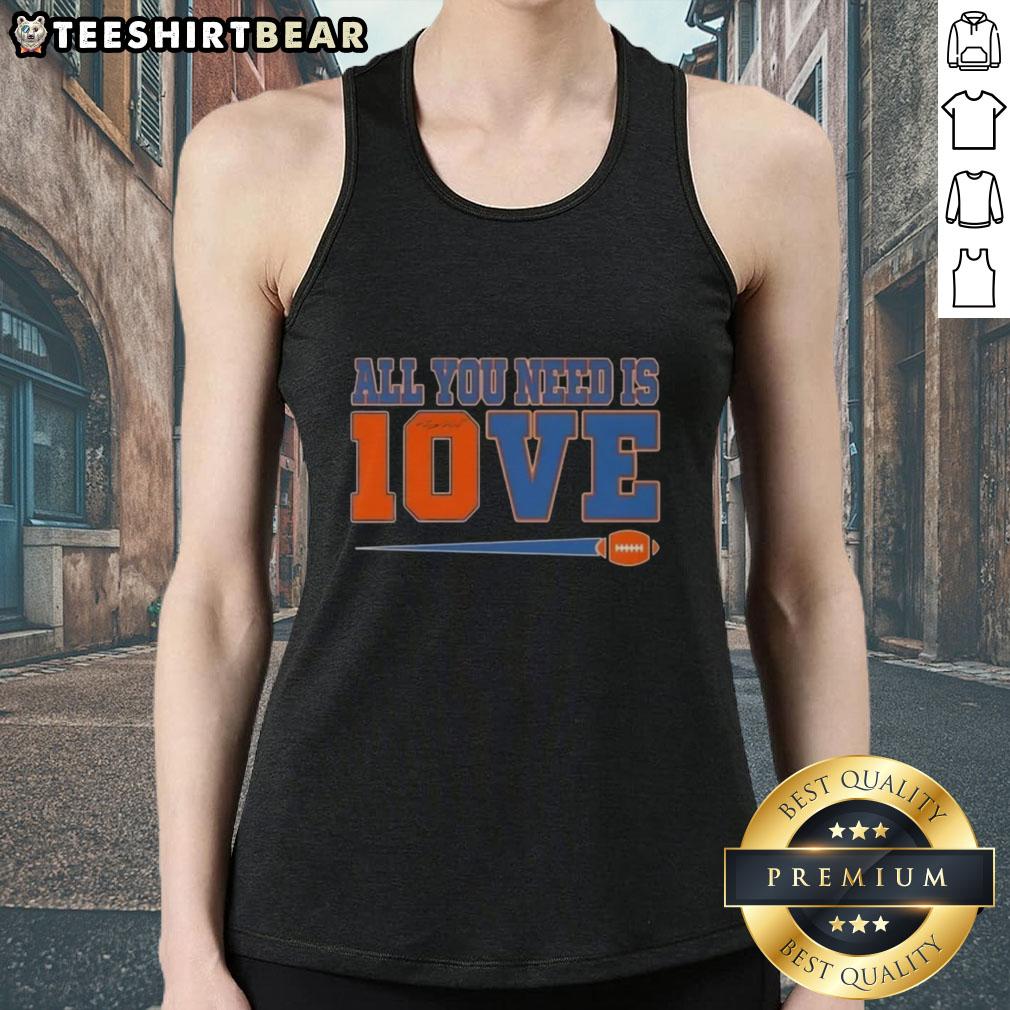 Denver Broncos Bo Nix football signature tank top featuring vibrant design, perfect for fans and game day attire.