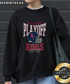 Top College Football Playoff 2025-26 Ole Miss Playoff Bound Sweatshirt featuring team colors and logo.