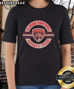 Top Florida Panthers surround ladies tee featuring vibrant team colors and logo, perfect for female fans and game day attire.