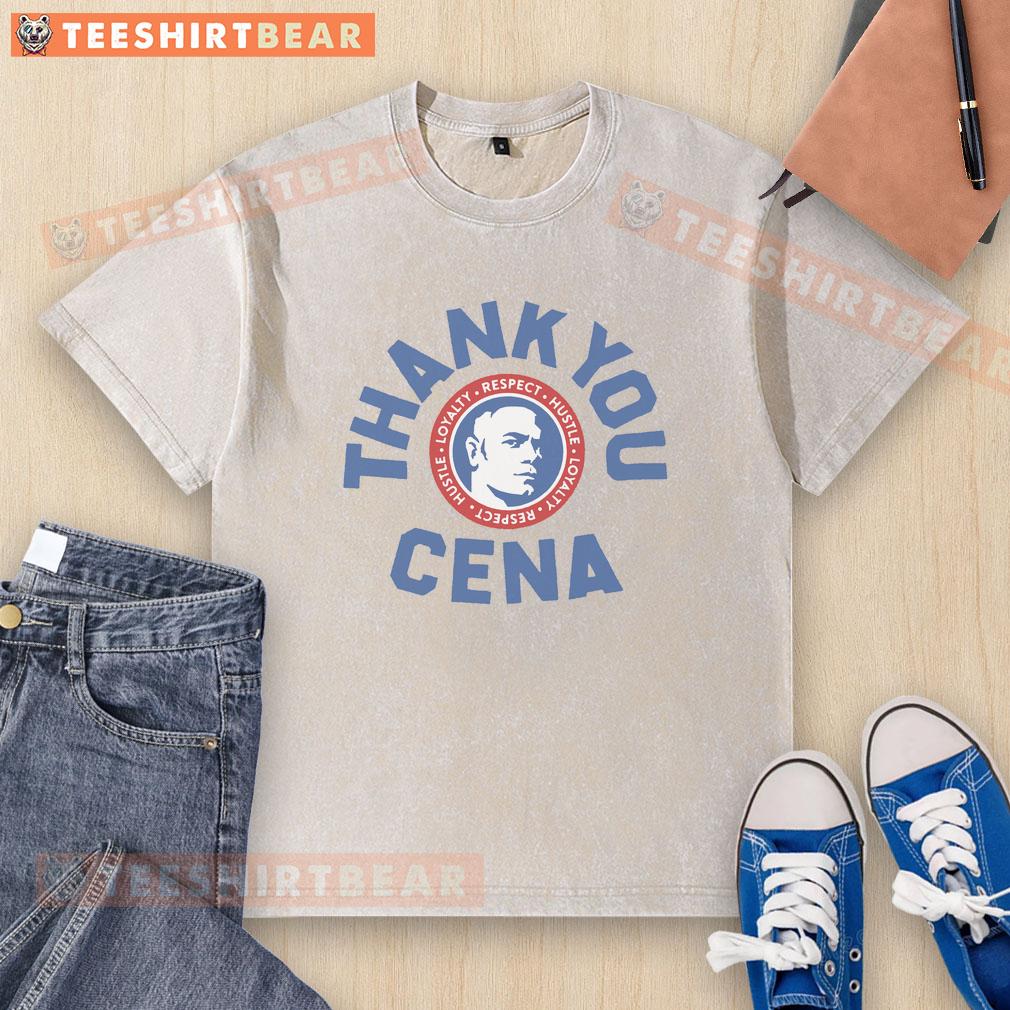 Alt Text: Top John Cena Thank You Cena washed t-shirt featuring vibrant graphics and comfortable fit for fans.