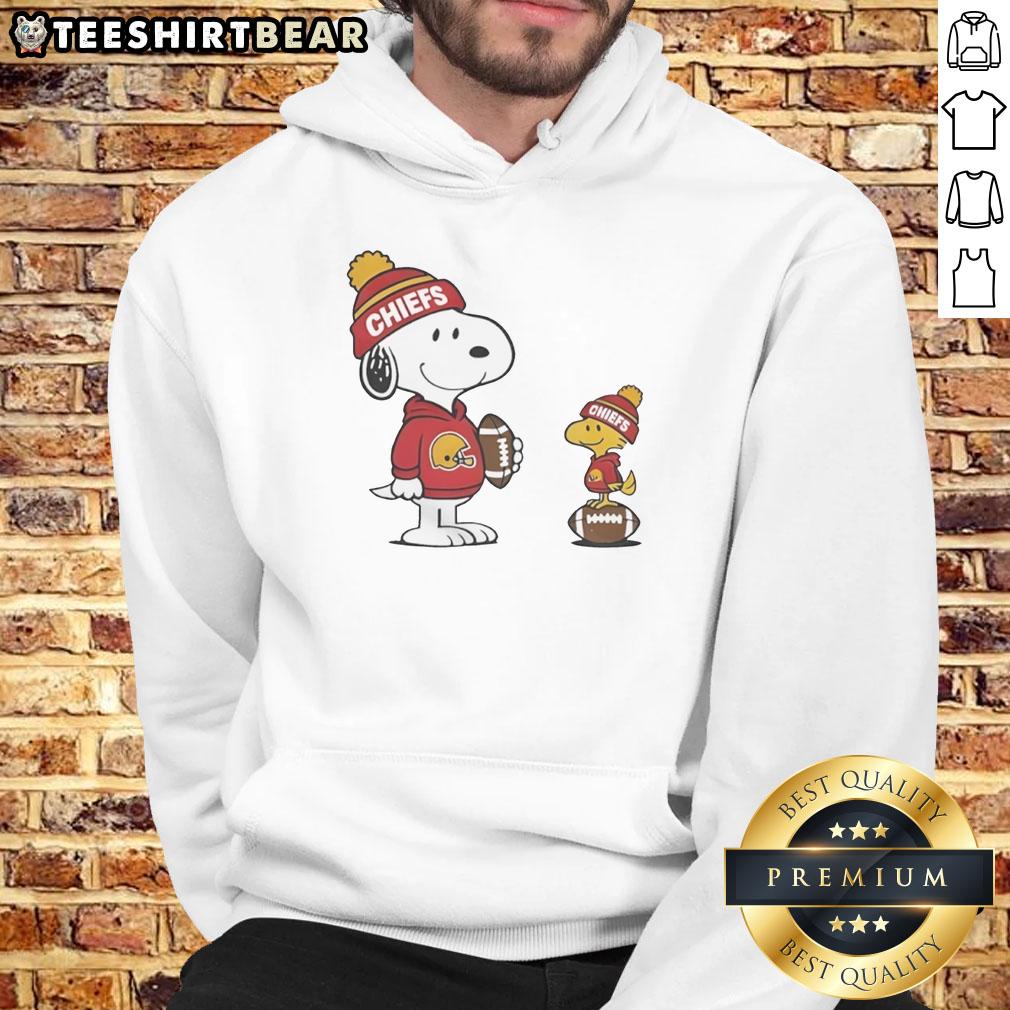 Top Kansas City Chiefs Snoopy Woodstock football NFL hoodie showcasing team spirit and playful design.