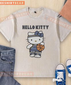 Top Memphis Grizzlies x Hello Kitty cute washed t-shirt featuring vibrant graphics and soft fabric for stylish fans.