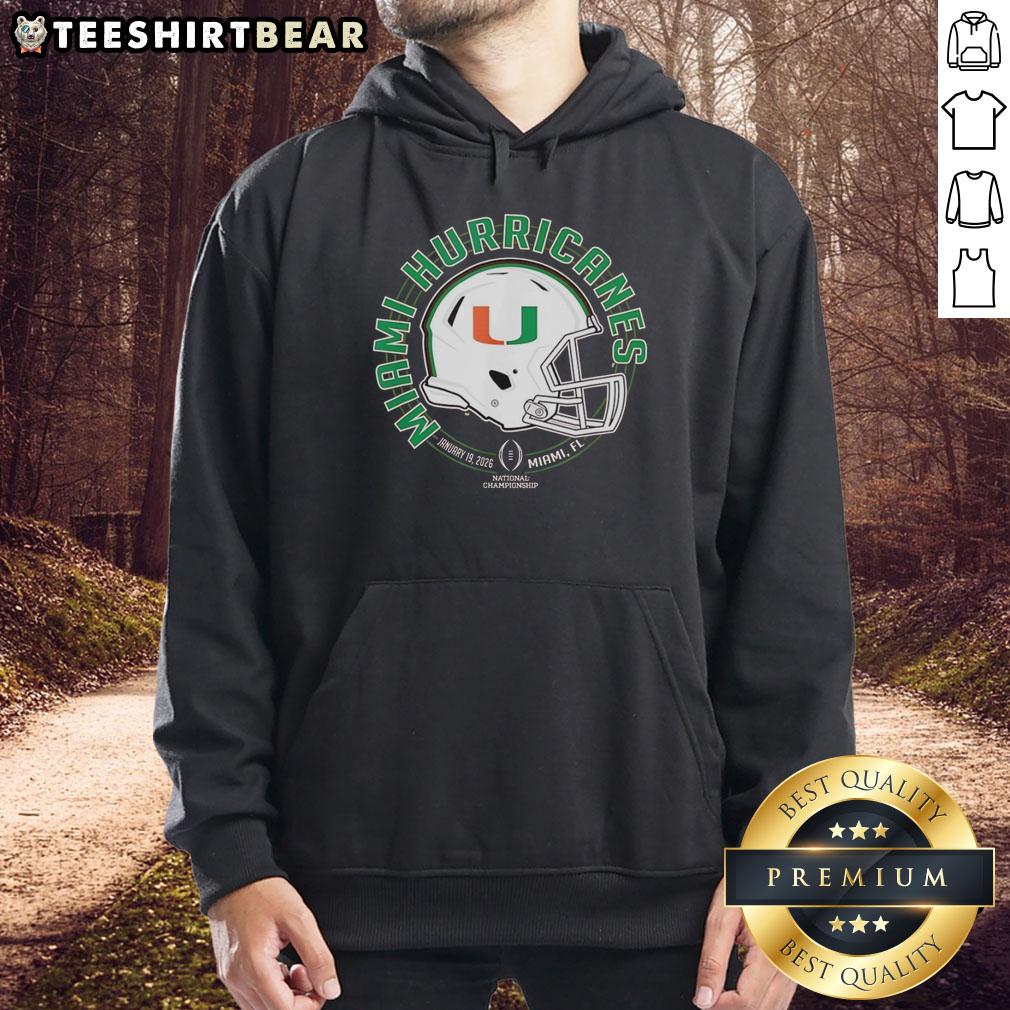 2026 Miami Hurricanes CFP National Championship hoodie in Miami, FL, showcasing team pride and championship spirit.