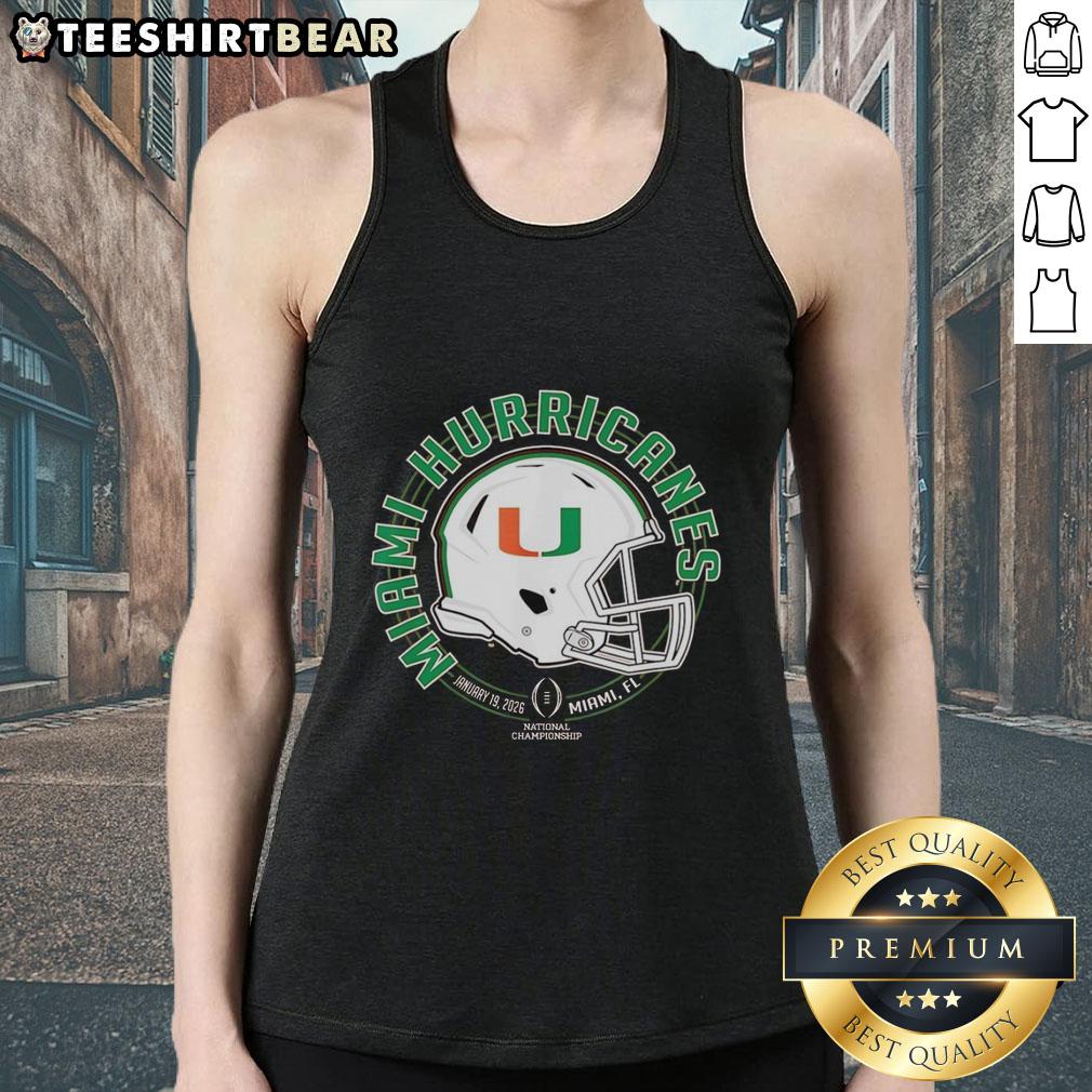 Top Miami Hurricanes CFP National Championship 2026 tank top in Miami, FL, showcasing team pride and style.