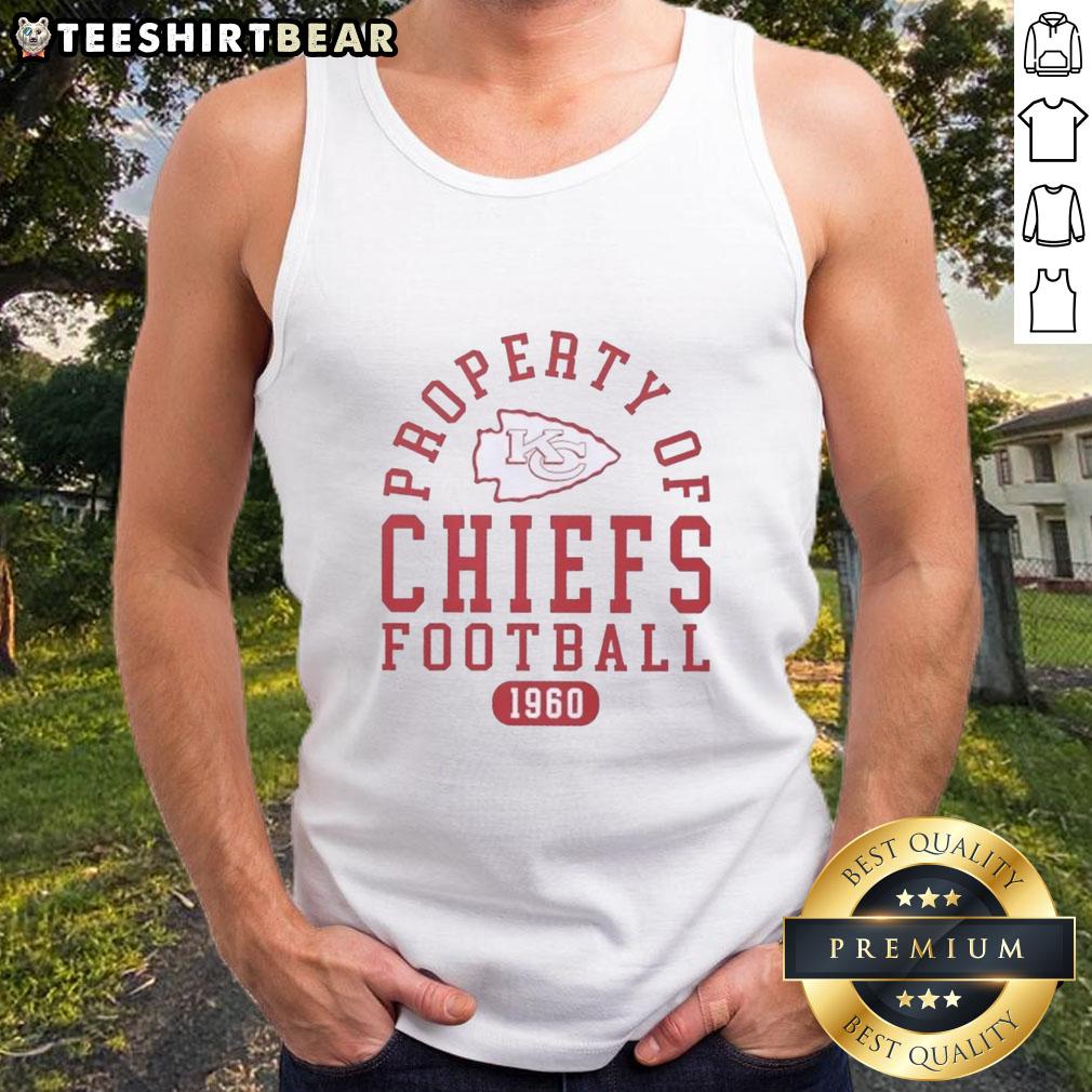 Top Property of Kansas City Chiefs Football since 1960 tank top featuring team colors and logo, perfect for fans.