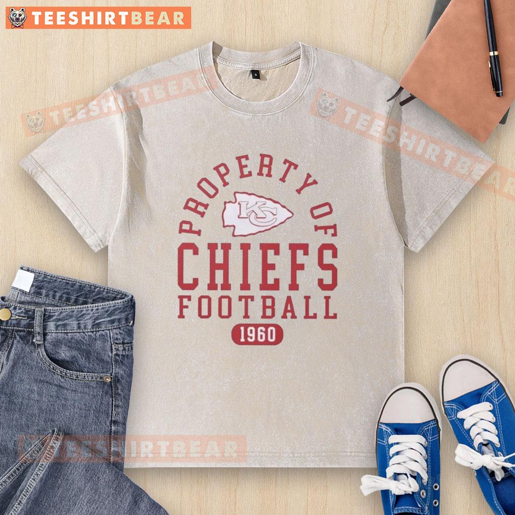 Top Property of Kansas City Chiefs Football since 1960 washed t-shirt featuring team logo and vintage design.