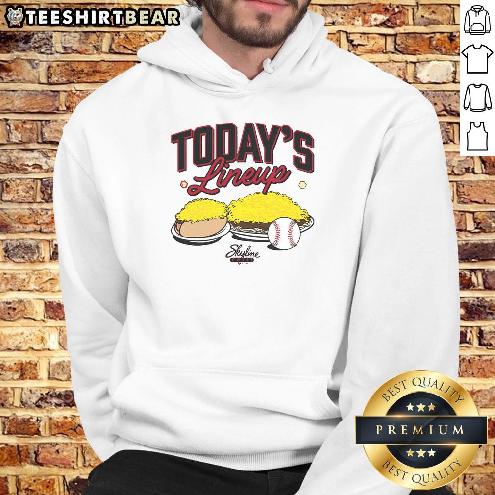 Stylish Skyline Chili hoodie featuring today's lineup design, perfect for fans and casual wear.