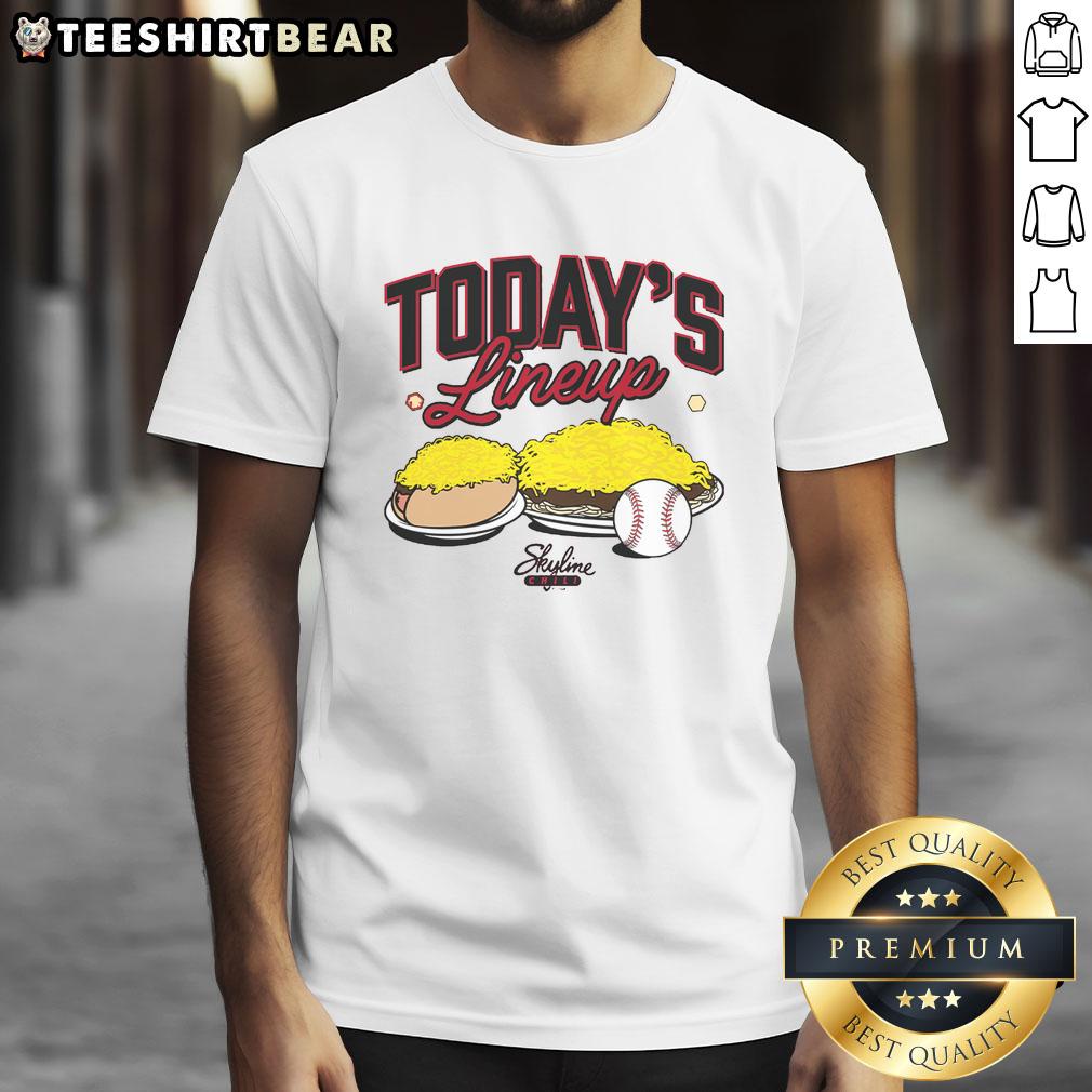 Top Todays Lineup Skyline Chili T-Shirt featuring a vibrant design and comfortable fit, perfect for chili lovers.