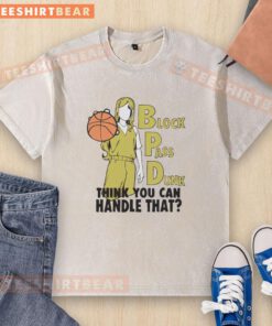 Awesome block pass dunk on a washed t-shirt design, perfect for sports fans and streetwear enthusiasts.
