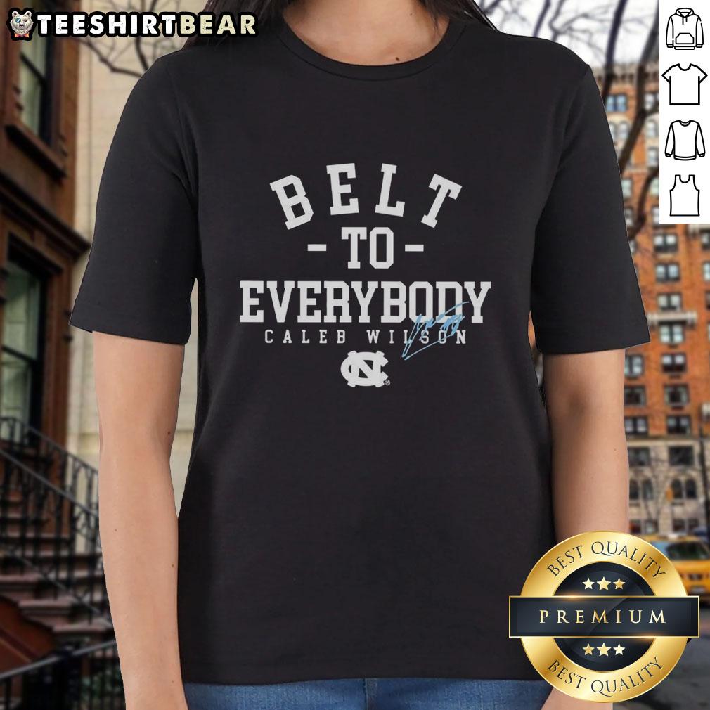 Awesome Caleb Wilson North Carolina Tar Heels men's basketball belt to everybody signature ladies tee in vibrant colors.