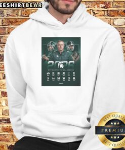 Alt Text: 2026 NCAA Regular Season schedule poster for Michigan State Spartans Football on a stylish hoodie.