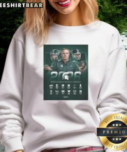 2026 NCAA Regular Season Michigan State Spartans Football Schedule Poster on a sweatshirt design.