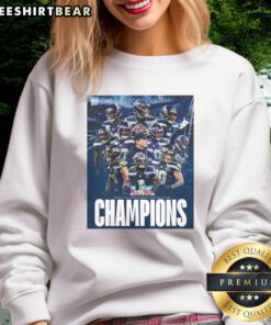 Awesome Seattle Seahawks Team at Super Bowl LX 2026 Champions graphic sweatshirt showcasing team pride.