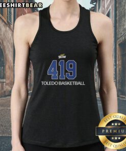 Awesome Toledo Rockets 419 basketball tank top featuring vibrant colors and team logo, perfect for fans and sports enthusiasts.