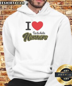 Funny I Love Wichita Honkers hoodie displayed on a mannequin, showcasing vibrant colors and playful design.