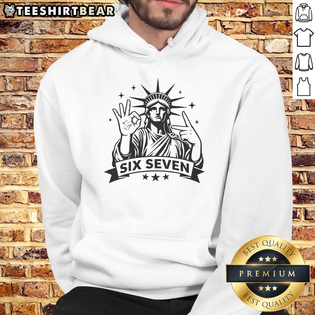 Funny Statue of Liberty hoodie featuring a whimsical design, perfect for adding humor to your casual wardrobe.