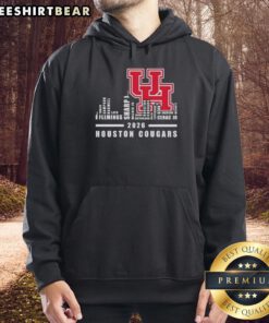 Good 2026 Houston Cougars Football hoodie featuring city skyline design and team name for fans and supporters.