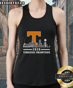 Good 2026 Tennessee Volunteers tank top featuring city skyline and player names, perfect for fans and summer wear.
