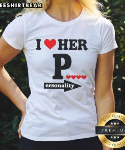 Dan Howell wearing a 'I Love His Personality' ladies tee, showcasing his unique style and charm.
