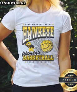 Good Hawkeye WBB Max Collegiate Ladies Tee in stylish design, perfect for fans of women's basketball and collegiate fashion.